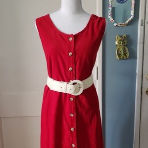 SOLD 🦋 Vintage Corduroy Jumper Style Maxi Dress